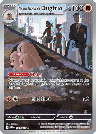 Team Rocket's Dugtrio (239/217) - Holofoil [ME Ascended Heroes] - ME: Ascended Heroes - Card Brawlers | Quebec | Canada |