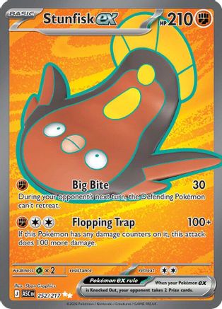 Stunfisk ex (252/217) - Holofoil [ME Ascended Heroes] - ME: Ascended Heroes - Card Brawlers | Quebec | Canada |