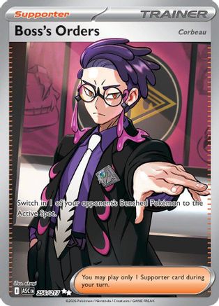 Boss's Orders [Corbeau] (256/217) - Holofoil [ME Ascended Heroes] - ME: Ascended Heroes - Card Brawlers | Quebec | Canada |