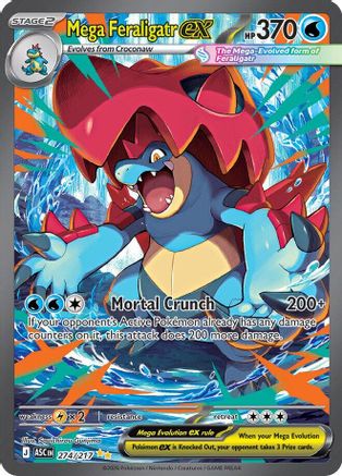 Mega Feraligatr ex (274/217) - Holofoil [ME Ascended Heroes] - ME: Ascended Heroes - Card Brawlers | Quebec | Canada |