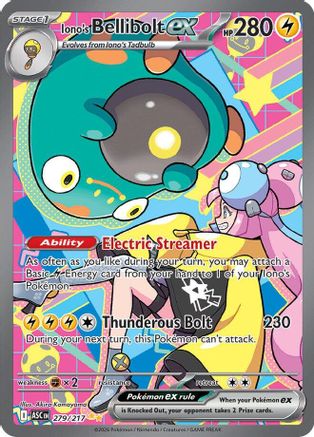 Iono's Bellibolt ex (279/217) - Holofoil [ME Ascended Heroes] - ME: Ascended Heroes - Card Brawlers | Quebec | Canada |