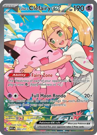 Lillie's Clefairy ex (280/217) - Holofoil [ME Ascended Heroes] - ME: Ascended Heroes - Card Brawlers | Quebec | Canada |
