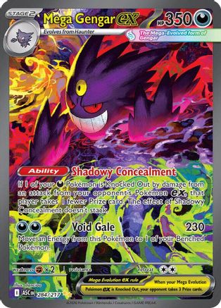 Mega Gengar ex (284/217) - Holofoil [ME Ascended Heroes] - ME: Ascended Heroes - Card Brawlers | Quebec | Canada |