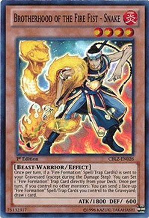 Brotherhood of the Fire Fist - Snake [CBLZ-EN026] Super Rare - Yu-Gi-Oh! - Card Brawlers | Quebec | Canada |