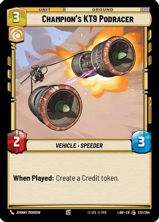 Champion's KT-9 Podracer (232/264) - A Lawless Time - A Lawless Time - Card Brawlers | Quebec | Canada |
