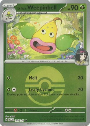 Erika's Weepinbell (Poke Ball) (005/null) - Reverse Holofoil [ME Ascended Heroes] - ME: Ascended Heroes - Card Brawlers | Quebec | Canada |