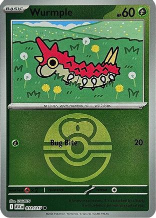 Wurmple (Love Ball) (011/null) - Reverse Holofoil [ME Ascended Heroes] - ME: Ascended Heroes - Card Brawlers | Quebec | Canada |