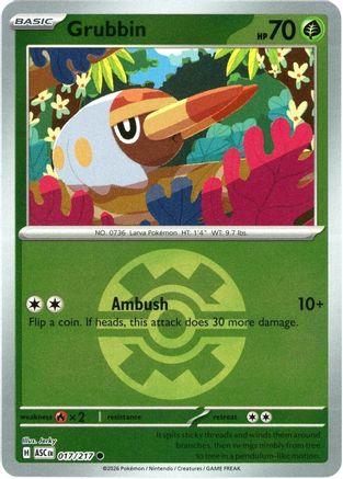 Grubbin (Quick Ball) (017/null) - Reverse Holofoil [ME Ascended Heroes] - ME: Ascended Heroes - Card Brawlers | Quebec | Canada |