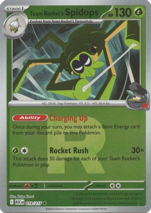 Team Rocket's Spidops (Team Rocket) (019/null) - Reverse Holofoil [ME Ascended Heroes] - ME: Ascended Heroes - Card Brawlers | Quebec | Canada |