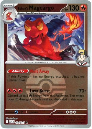 Ethan's Magcargo (024/217) - Reverse Holofoil [ME Ascended Heroes] - ME: Ascended Heroes - Card Brawlers | Quebec | Canada |