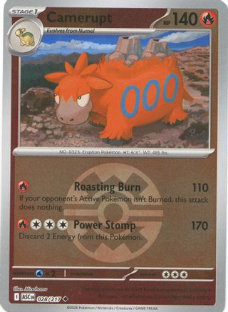 Camerupt (Quick Ball) (028/null) - Reverse Holofoil [ME Ascended Heroes] - ME: Ascended Heroes - Card Brawlers | Quebec | Canada |