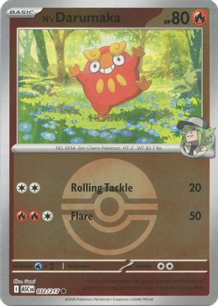 N's Darumaka (Poke Ball) (032/null) - Reverse Holofoil [ME Ascended Heroes] - ME: Ascended Heroes - Card Brawlers | Quebec | Canada |