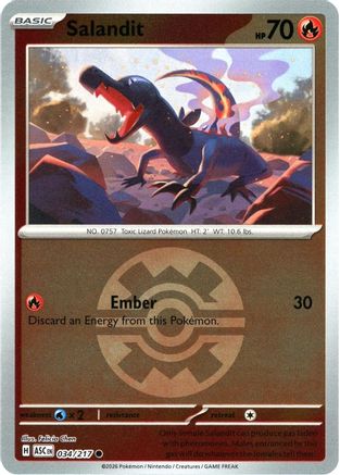 Salandit (Quick Ball) (034/null) - Reverse Holofoil [ME Ascended Heroes] - ME: Ascended Heroes - Card Brawlers | Quebec | Canada |