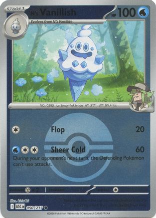 N's Vanillish (Poke Ball) (050/null) - Reverse Holofoil [ME Ascended Heroes] - ME: Ascended Heroes - Card Brawlers | Quebec | Canada |