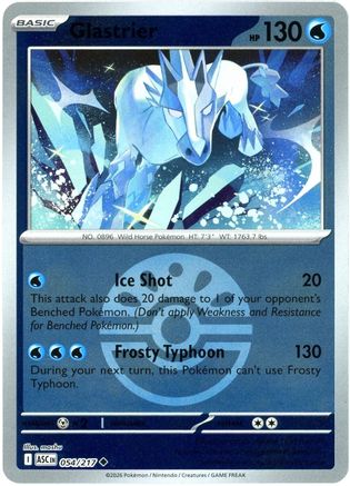 Glastrier (Friend Ball) (054/null) - Reverse Holofoil [ME Ascended Heroes] - ME: Ascended Heroes - Card Brawlers | Quebec | Canada |