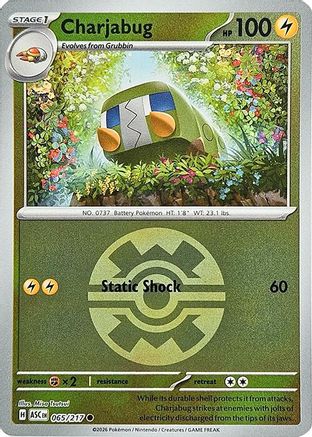 Charjabug (Quick Ball) (065/null) - Reverse Holofoil [ME Ascended Heroes] - ME: Ascended Heroes - Card Brawlers | Quebec | Canada |