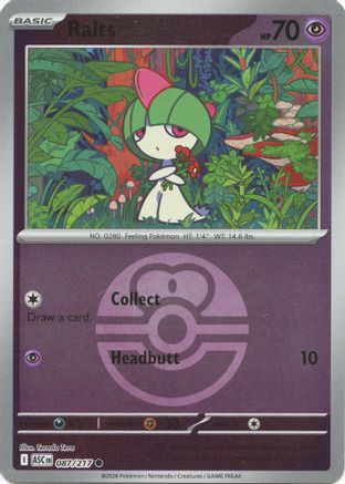 Ralts (Love Ball) (087/null) - Reverse Holofoil [ME Ascended Heroes] - ME: Ascended Heroes - Card Brawlers | Quebec | Canada |