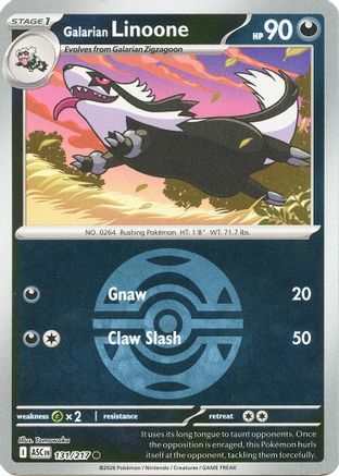 Galarian Linoone (Dusk Ball) (131/null) - Reverse Holofoil [ME Ascended Heroes] - ME: Ascended Heroes - Card Brawlers | Quebec | Canada |