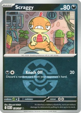 Scraggy (Quick Ball) (134/null) - Reverse Holofoil [ME Ascended Heroes] - ME: Ascended Heroes - Card Brawlers | Quebec | Canada |