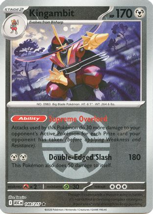 Kingambit (Quick Ball) (148/null) - Reverse Holofoil [ME Ascended Heroes] - ME: Ascended Heroes - Card Brawlers | Quebec | Canada |