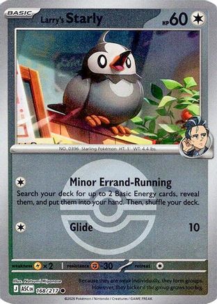 Larry's Starly (Poke Ball) (168/null) - Reverse Holofoil [ME Ascended Heroes] - ME: Ascended Heroes - Card Brawlers | Quebec | Canada |