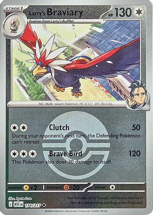 Larry's Braviary (Poke Ball) (174/null) - Reverse Holofoil [ME Ascended Heroes] - ME: Ascended Heroes - Card Brawlers | Quebec | Canada |