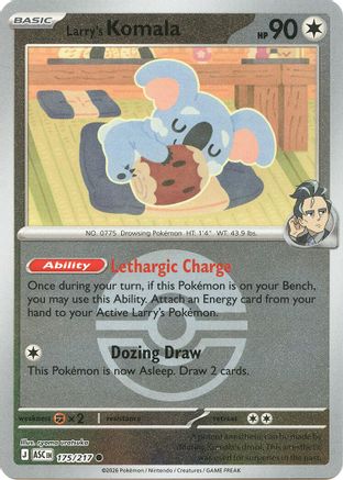 Larry's Komala (Poke Ball) (175/null) - Reverse Holofoil [ME Ascended Heroes] - ME: Ascended Heroes - Card Brawlers | Quebec | Canada |
