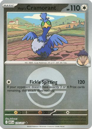 Hop's Cramorant (Poke Ball) (177/null) - Reverse Holofoil [ME Ascended Heroes] - ME: Ascended Heroes - Card Brawlers | Quebec | Canada |