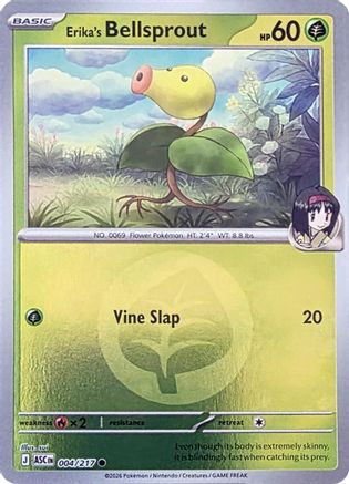 Erika's Bellsprout (Energy Symbol Pattern) (004/null) - Reverse Holofoil [ME Ascended Heroes] - ME: Ascended Heroes - Card Brawlers | Quebec | Canada |