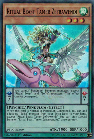 Ritual Beast Tamer Zefrawendi [PEVO-EN049] Super Rare - Yu-Gi-Oh! - Card Brawlers | Quebec | Canada |