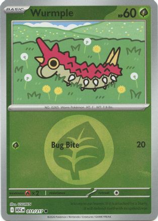 Wurmple (Energy Symbol Pattern) (011/null) - Reverse Holofoil [ME Ascended Heroes] - ME: Ascended Heroes - Card Brawlers | Quebec | Canada |