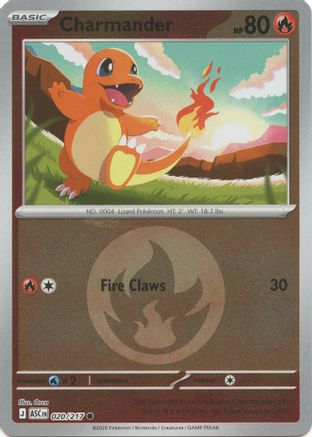 Charmander (Energy Symbol Pattern) (020/null) - Reverse Holofoil [ME Ascended Heroes] - ME: Ascended Heroes - Card Brawlers | Quebec | Canada |
