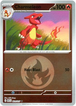 Charmeleon (Energy Symbol Pattern) (021/null) - Reverse Holofoil [ME Ascended Heroes] - ME: Ascended Heroes - Card Brawlers | Quebec | Canada |