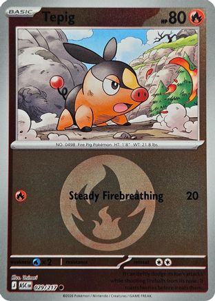 Tepig (Energy Symbol Pattern) (029/null) - Reverse Holofoil [ME Ascended Heroes] - ME: Ascended Heroes - Card Brawlers | Quebec | Canada |