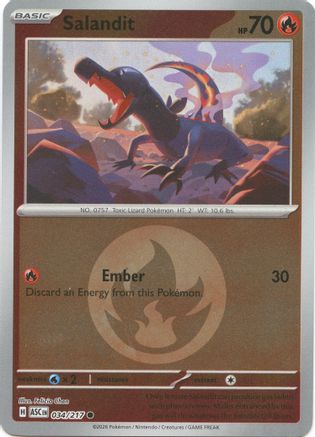 Salandit (Energy Symbol Pattern) (034/null) - Reverse Holofoil [ME Ascended Heroes] - ME: Ascended Heroes - Card Brawlers | Quebec | Canada |