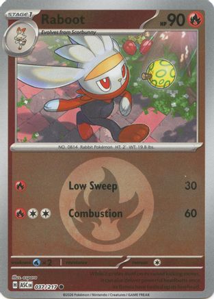 Raboot (Energy Symbol Pattern) (037/null) - Reverse Holofoil [ME Ascended Heroes] - ME: Ascended Heroes - Card Brawlers | Quebec | Canada |