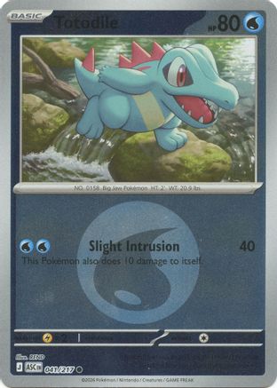Totodile (Energy Symbol Pattern) (041/null) - Reverse Holofoil [ME Ascended Heroes] - ME: Ascended Heroes - Card Brawlers | Quebec | Canada |