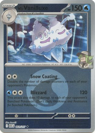 N's Vanilluxe (Energy Symbol Pattern) (051/null) - Reverse Holofoil [ME Ascended Heroes] - ME: Ascended Heroes - Card Brawlers | Quebec | Canada |