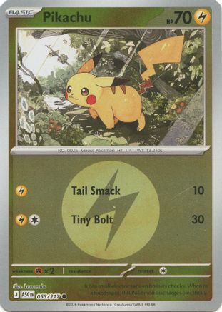 Pikachu (Energy Symbol Pattern) (055/null) - Reverse Holofoil [ME Ascended Heroes] - ME: Ascended Heroes - Card Brawlers | Quebec | Canada |