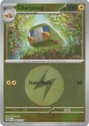 Charjabug (Energy Symbol Pattern) (065/null) - Reverse Holofoil [ME Ascended Heroes] - ME: Ascended Heroes - Card Brawlers | Quebec | Canada |