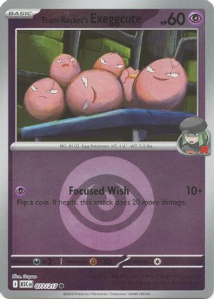 Team Rocket's Exeggcute (Energy Symbol Pattern) (077/null) - Reverse Holofoil [ME Ascended Heroes] - ME: Ascended Heroes - Card Brawlers | Quebec | Canada |