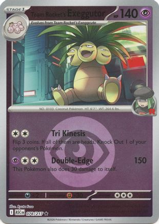 Team Rocket's Exeggutor (Energy Symbol Pattern) (078/null) - Reverse Holofoil [ME Ascended Heroes] - ME: Ascended Heroes - Card Brawlers | Quebec | Canada |
