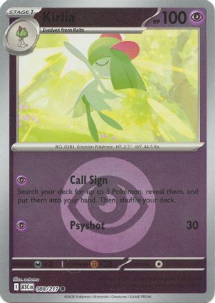 Kirlia (Energy Symbol Pattern) (088/null) - Reverse Holofoil [ME Ascended Heroes] - ME: Ascended Heroes - Card Brawlers | Quebec | Canada |
