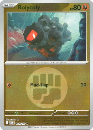 Rolycoly (Energy Symbol Pattern) (118/null) - Reverse Holofoil [ME Ascended Heroes] - ME: Ascended Heroes - Card Brawlers | Quebec | Canada |