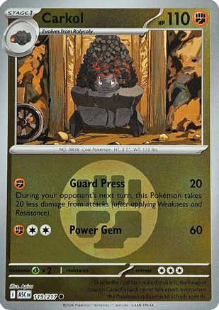 Carkol (Energy Symbol Pattern) (119/null) - Reverse Holofoil [ME Ascended Heroes] - ME: Ascended Heroes - Card Brawlers | Quebec | Canada |