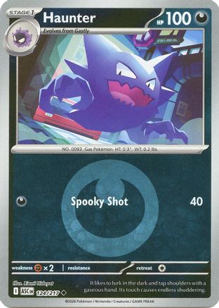 Haunter (Energy Symbol Pattern) (124/null) - Reverse Holofoil [ME Ascended Heroes] - ME: Ascended Heroes - Card Brawlers | Quebec | Canada |