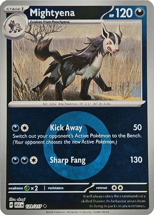 Mightyena (129/217) - Reverse Holofoil [ME Ascended Heroes] - ME: Ascended Heroes - Card Brawlers | Quebec | Canada |