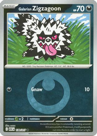 Galarian Zigzagoon (Energy Symbol Pattern) (130/null) - Reverse Holofoil [ME Ascended Heroes] - ME: Ascended Heroes - Card Brawlers | Quebec | Canada |
