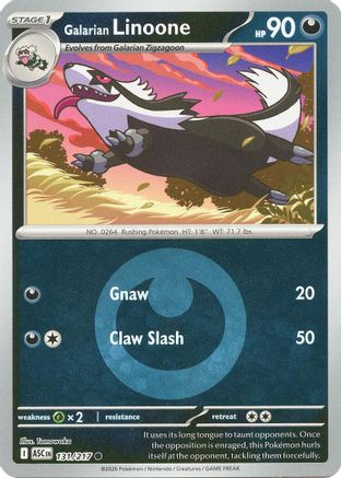 Galarian Linoone (Energy Symbol Pattern) (131/null) - Reverse Holofoil [ME Ascended Heroes] - ME: Ascended Heroes - Card Brawlers | Quebec | Canada |