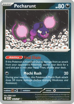 Pecharunt (Energy Symbol Pattern) (143/null) - Reverse Holofoil [ME Ascended Heroes] - ME: Ascended Heroes - Card Brawlers | Quebec | Canada |